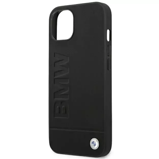 Case BMW BMHCP14MSLLBK iPhone 14 Plus 6.7 &quot black / black Leather Stamp 12