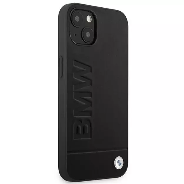 Case BMW BMHCP14MSLLBK iPhone 14 Plus 6.7 &quot black / black Leather Stamp 10