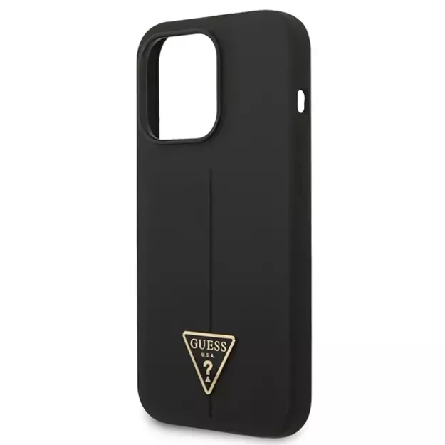 Guess GUHCP14LSLTGK iPhone 14 Pro 6.1&quot  black/black hardcase Silicone Triangle 5
