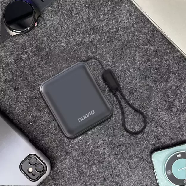 Dudao K22+ Ultra-Compact Power Bank 10000mAh 22.5W USB-C with Pendant/Cable - Gray 4