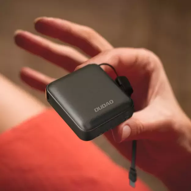 Dudao K22+ Ultra-Compact Power Bank 10000mAh 22.5W USB-C with Pendant/Cable - Gray 2