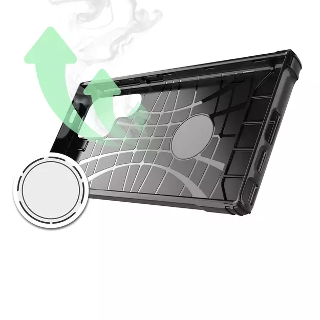 Hybrid Armor Case for Samsung Galaxy S25 Ultra Armored Hybrid Case - Black 5