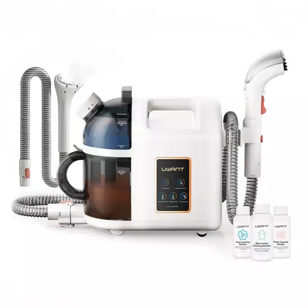 UWANT B200 12000Pa 1900W washing vacuum cleaner with Deep Cleaning steam cleaning function + steam nozzle - white