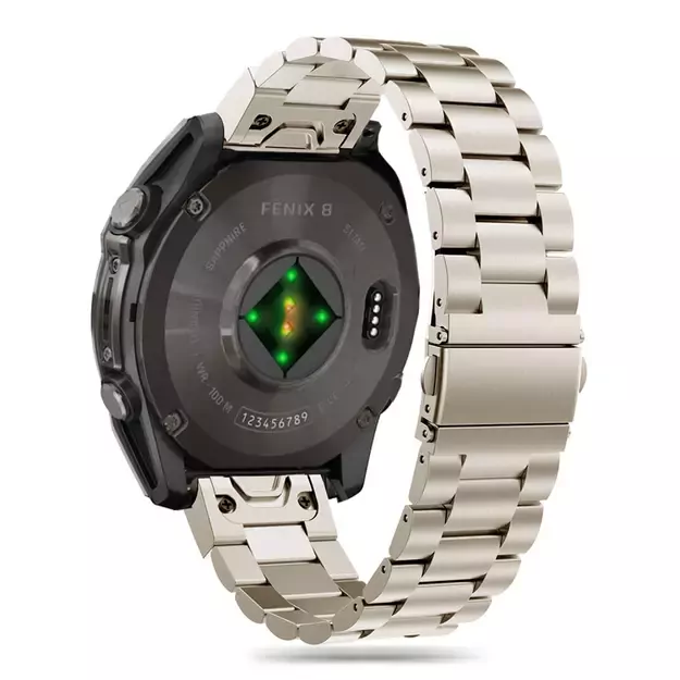 Tech-Protect Stainless Bracelet for Garmin Fenix 5 / 6 / 6 PRO / 7 / 8 (47 MM) / E - Titanium 1