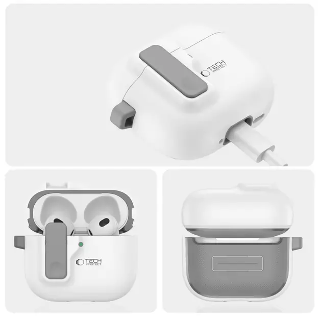 Tech-Protect Slim Hook Case for AirPods 4 - White 4