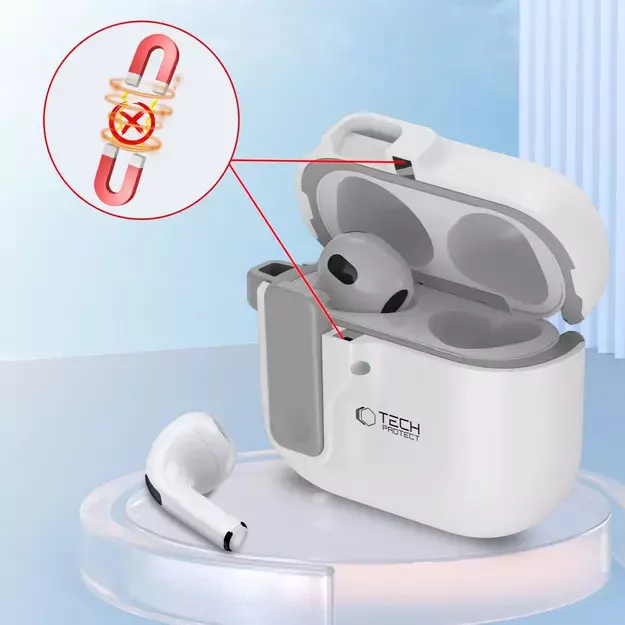 Tech-Protect Slim Hook Case for AirPods 4 - White 5