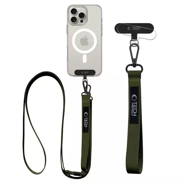 Tech-Protect C65 Rope Crossbody Leash - Olive 1