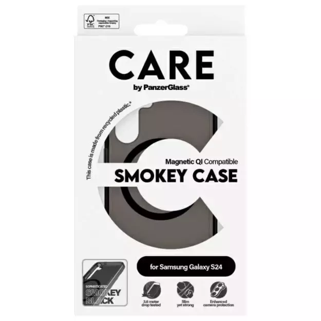 CARE by PanzerGlass Flagship QI Case for Samsung Galaxy S24 - Black 3