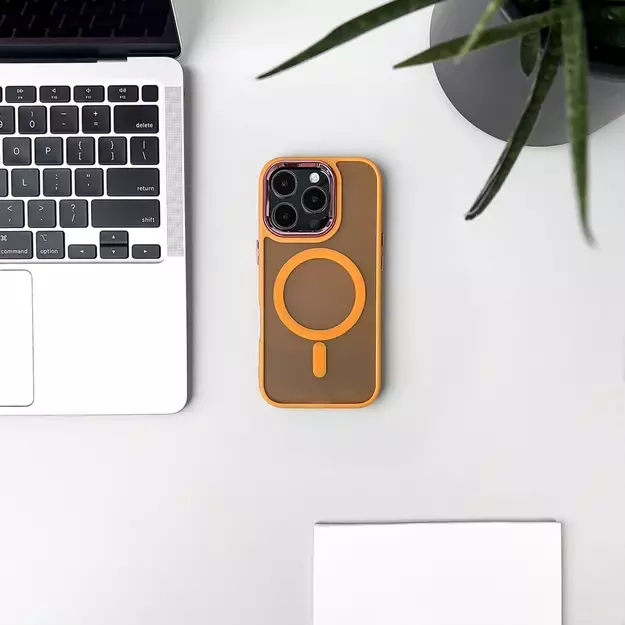 Wozinsky Fashion Case with MagSafe for Samsung Galaxy S24 FE - Orange 7