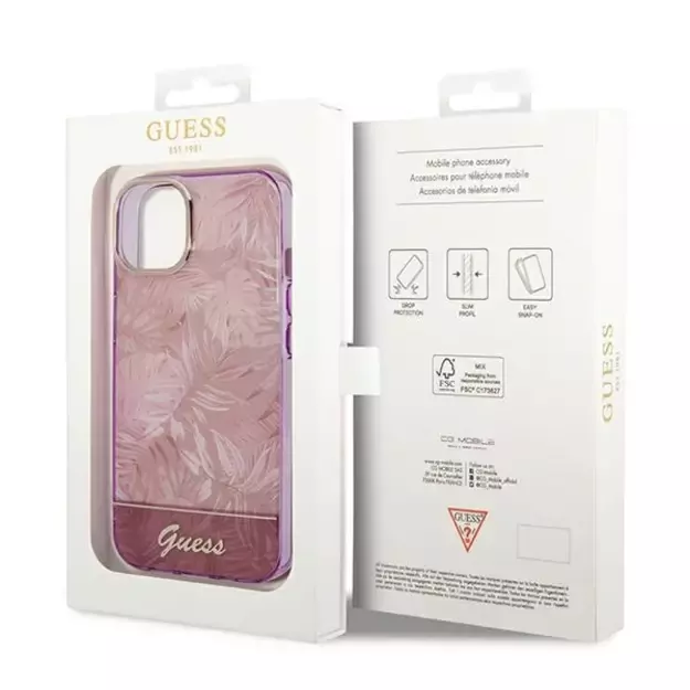 Guess GUHCP14MHGJGHP iPhone 14 Plus 6.7 &quot pink / pink hardcase Jungle Collection 13