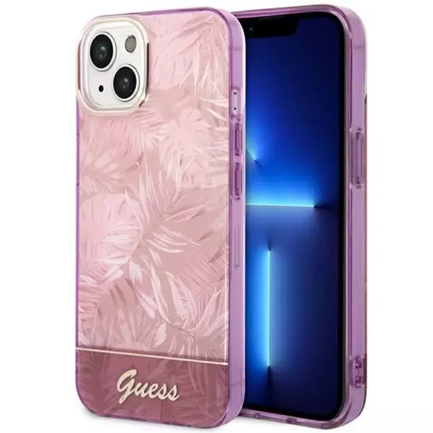 Guess GUHCP14MHGJGHP iPhone 14 Plus 6.7 &quot pink / pink hardcase Jungle Collection