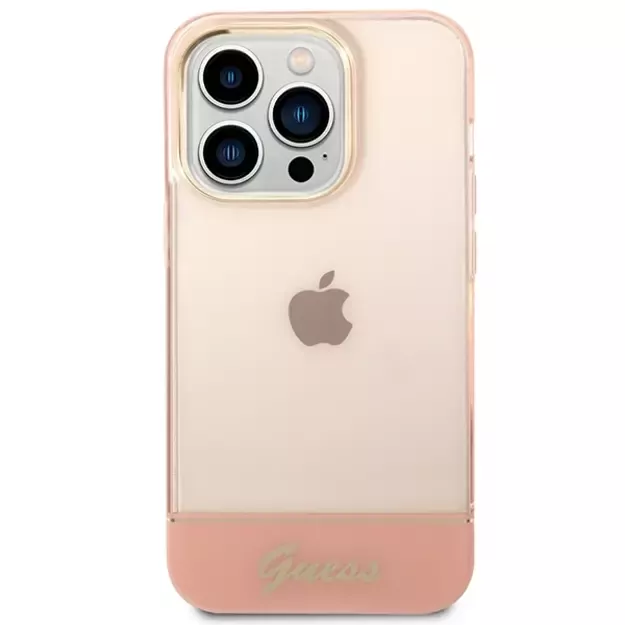 Guess Translucent iPhone 14 Pro Max 6.7&quot  Case - Pink 9