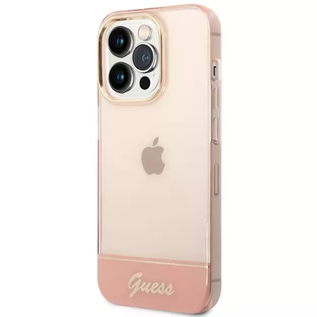 Guess Translucent iPhone 14 Pro Max 6.7&quot  Case - Pink 8