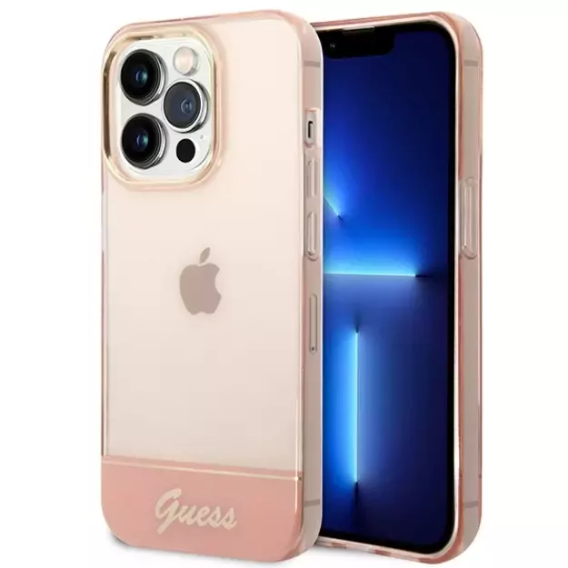 Guess Translucent iPhone 14 Pro Max 6.7&quot  Case - Pink