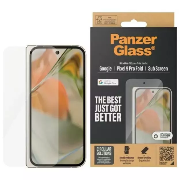 PanzerGlass Screen Protector Ultra-Wide Fit Tempered Glass for Google Pixel 9 Pro Fold
