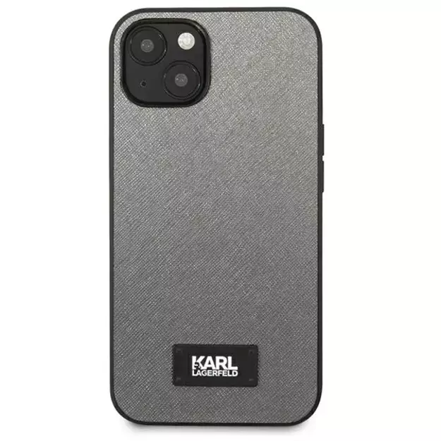 Karl Lagerfeld KLHCP13SSFMP2DG iPhone 13 mini 5,4 &quot hardcase silver / silver Saffiano Plaque 2