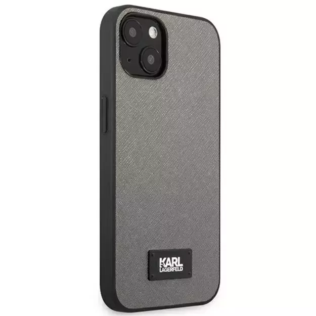 Karl Lagerfeld KLHCP13SSFMP2DG iPhone 13 mini 5,4 &quot hardcase silver / silver Saffiano Plaque 3