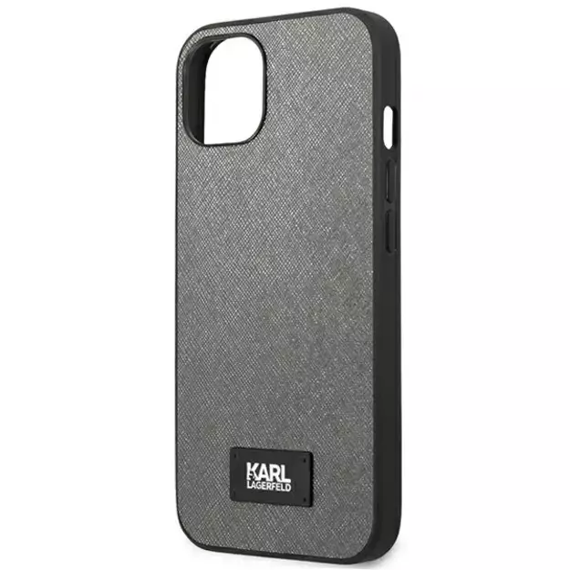 Karl Lagerfeld KLHCP13SSFMP2DG iPhone 13 mini 5,4 &quot hardcase silver / silver Saffiano Plaque 5