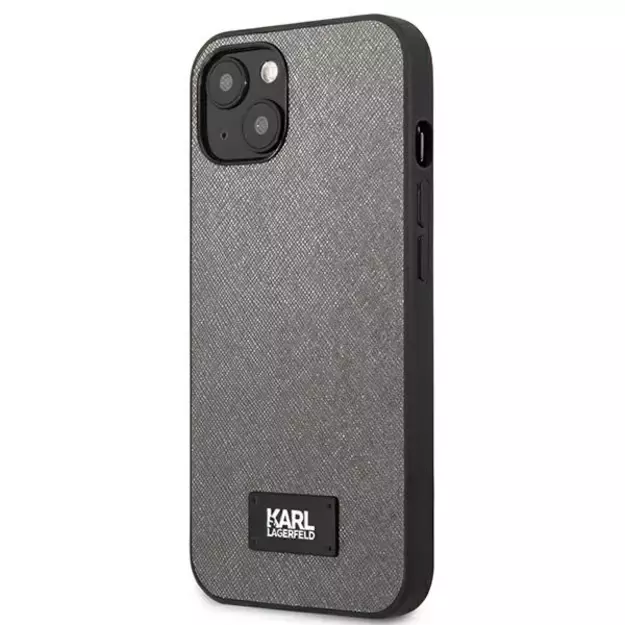 Karl Lagerfeld KLHCP13SSFMP2DG iPhone 13 mini 5,4 &quot hardcase silver / silver Saffiano Plaque 1