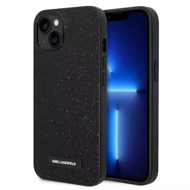 Karl Lagerfeld KLHCP14MG2ELK iPhone 14 Plus 6.7 &quot hardcase black / black Glitter Plaque Logo
