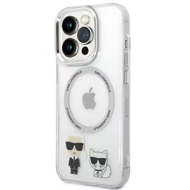 Karl Lagerfeld KLHMP14XHKCT iPhone 14 Pro Max 6.7 &quot hardcase transparent / transparent Karl &amp  Choupette Aluminum Magsafe 1