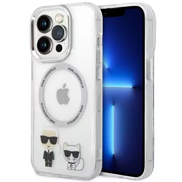 Karl Lagerfeld KLHMP14XHKCT iPhone 14 Pro Max 6.7 &quot hardcase transparent / transparent Karl &amp  Choupette Aluminum Magsafe