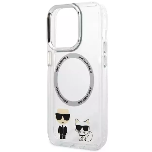 Karl Lagerfeld KLHMP14XHKCT iPhone 14 Pro Max 6.7 &quot hardcase transparent / transparent Karl &amp  Choupette Aluminum Magsafe 5