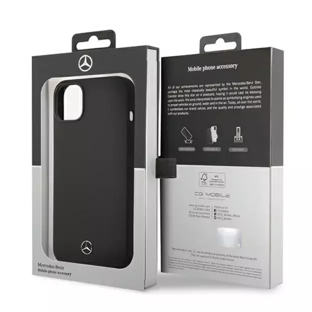 Mercedes Silicone Line case for iPhone 14 Plus - black 4