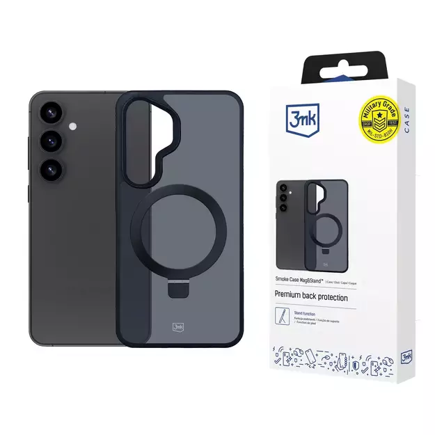 3mk Smoke Case Mag&amp Stand for Samsung Galaxy S25+ - black