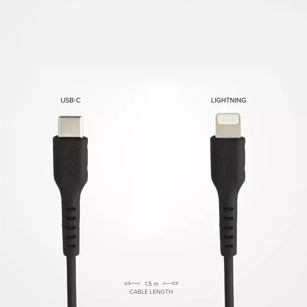 SBS TECABLELIGTC1K USB-C - Lightning cable 1m - black 8