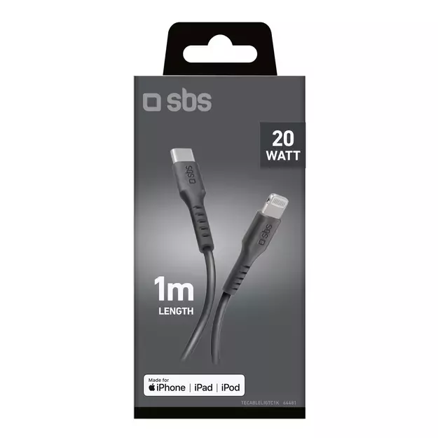 SBS TECABLELIGTC1K USB-C - Lightning cable 1m - black 6