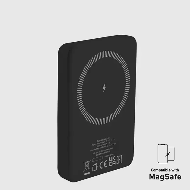 SBS TEBB5000MAG1CK Wireless Power Bank 5000 mAh USB-C, MagSafe Compatible - Black 4