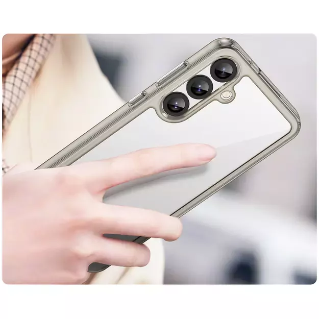 Outer Space Case for Samsung Galaxy A36 Cover with Flexible Frame - Semi-Transparent, Black 4