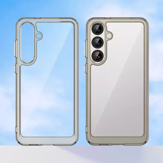 Outer Space Case for Samsung Galaxy A36 Cover with Flexible Frame - Semi-Transparent, Black 6