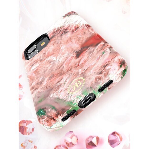 Kingxbar Agate Series case decorated printed Agate iPhone 12 mini red 6