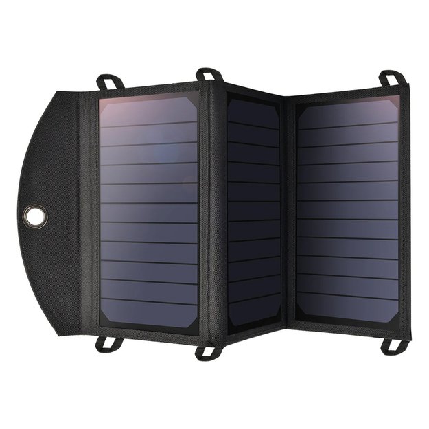 Choetech SC001 solar foldable charger 19W 2x USB-A - black 1