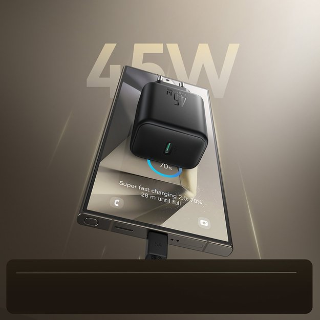 Joyroom JR-TCG13 45W GaN Wall Charger for Samsung Ultra - Black 7