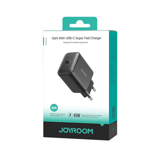 Joyroom JR-TCG13 45W GaN Wall Charger for Samsung Ultra - Black 6