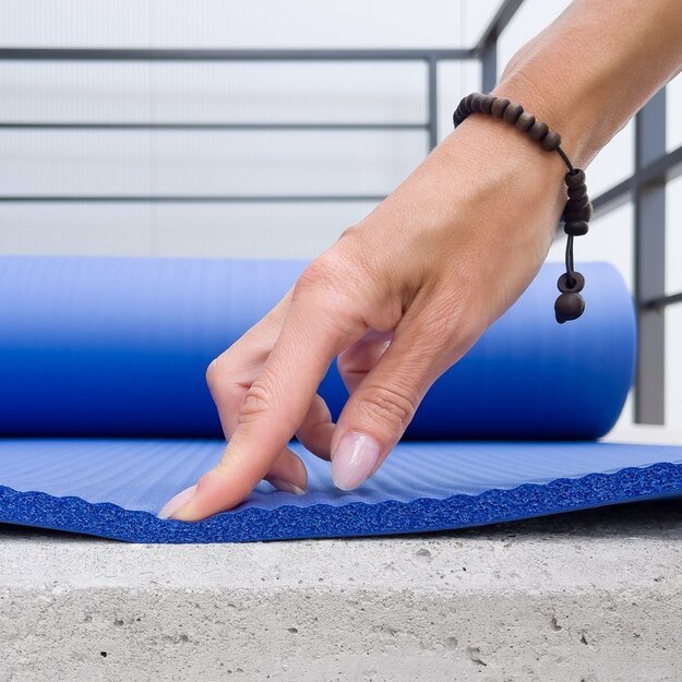 Wozinsky exercise mat 181 x 63 x 0.9 cm thick gymnastic yoga mat blue 13