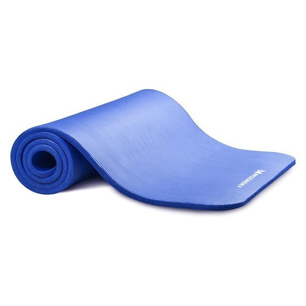 Wozinsky exercise mat 181 x 63 x 0.9 cm thick gymnastic yoga mat blue 2
