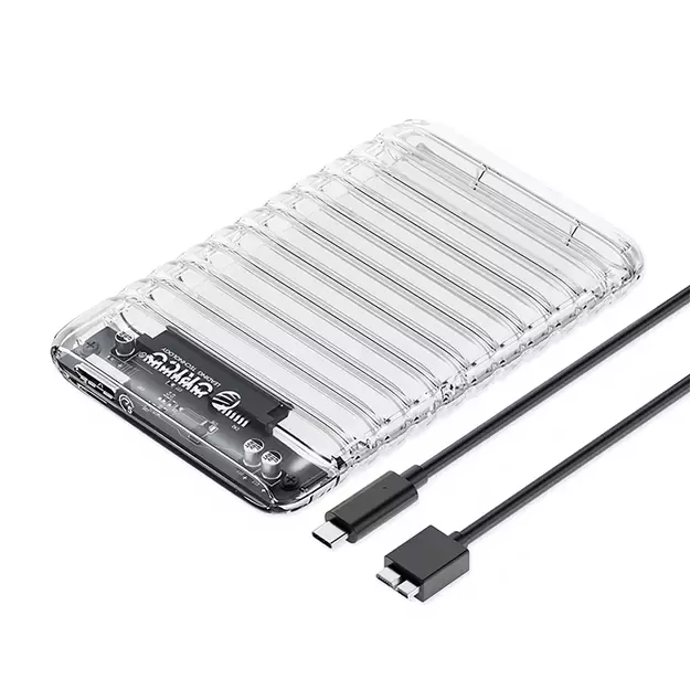Orico 2139U3-V1 2.5&quot  HDD/SSD USB Micro-B 5Gb/s Disk Drive - Transparent