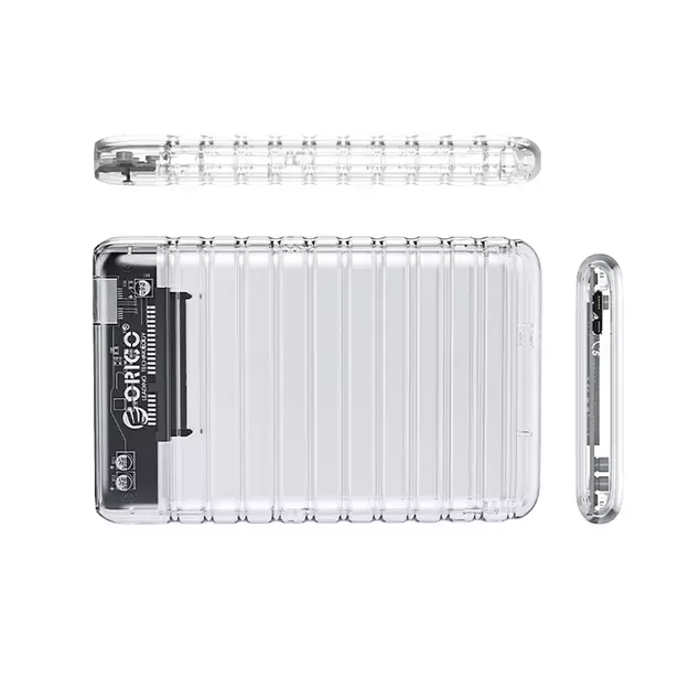 Orico 2139U3-V1 2.5&quot  HDD/SSD USB Micro-B 5Gb/s Disk Drive - Transparent 1