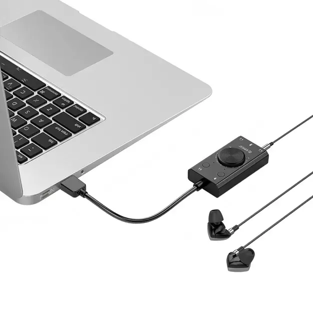 Orico SC2 External Multifunction Sound Card with USB-A - Black 3