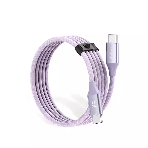 Kabel Orico CDX 100W 5A Power Delivery USB-C - USB-C 1m - fioletowy 1