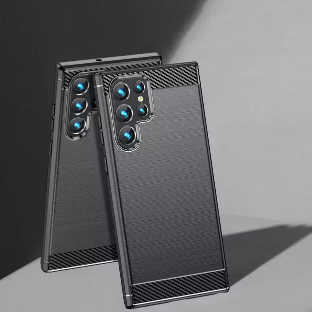Carbon Case for Samsung Galaxy S23 Ultra flexible silicone carbon cover black 15