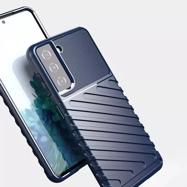 Thunder Case for Samsung Galaxy S23, silicone, armored cover, blue 6