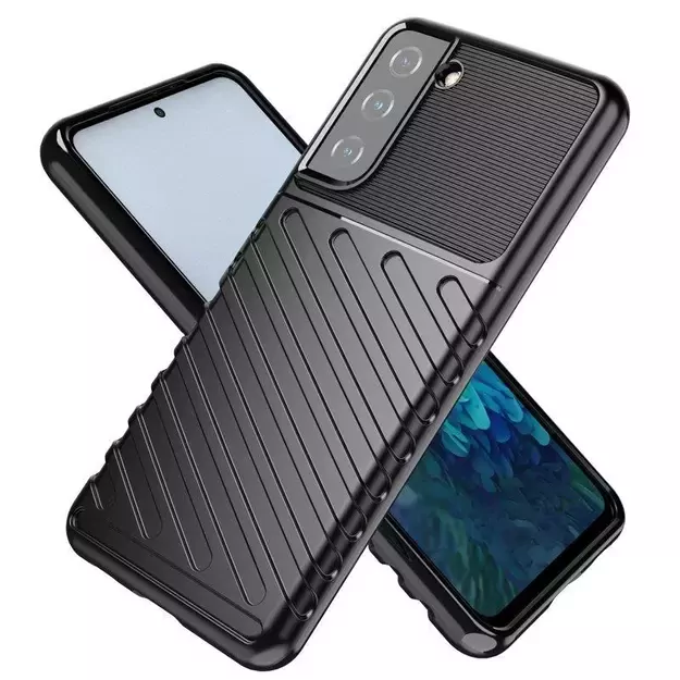 Thunder Case for Samsung Galaxy S23, silicone, armored cover, blue 9