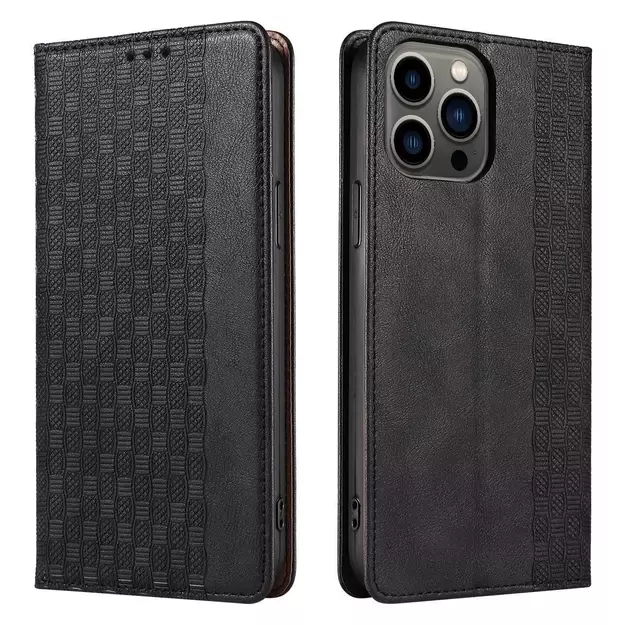 Magnet Strap Case for Samsung Galaxy S23 Ultra Flip Wallet Mini Lanyard Stand Black 6