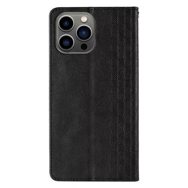 Magnet Strap Case for Samsung Galaxy S23 Ultra Flip Wallet Mini Lanyard Stand Black 5