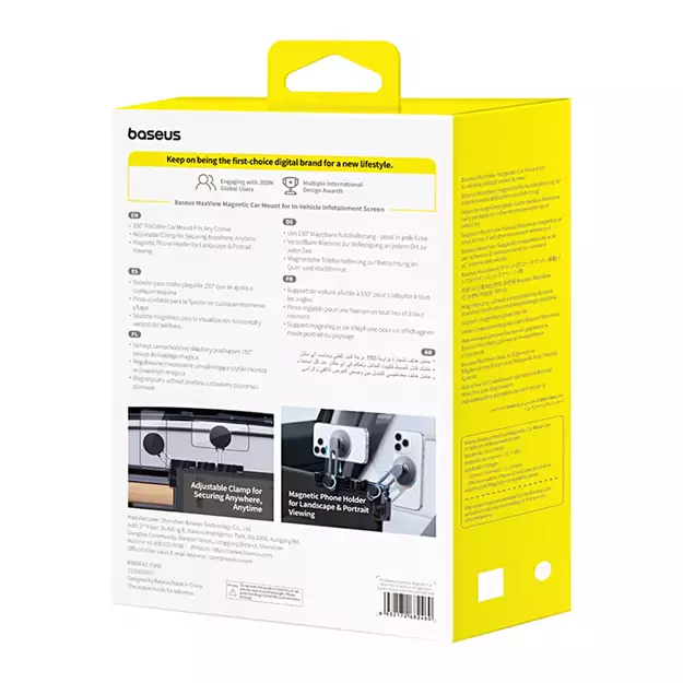 Baseus MaxView Magnetic Car Display Mount Holder - Gray 7